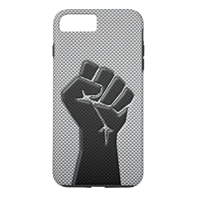 Moderne Solidaritätsfaust im Carbon Fibre-Stil Case-Mate iPhone Hülle (Rückseite)