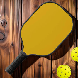 Moderne, solide, warme Sonnenblumen Farbe Mitte de Pickleball Schläger