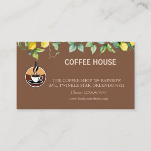 Moderne Sommer-Kaffee-Shop Treuekarte Visitenkarte