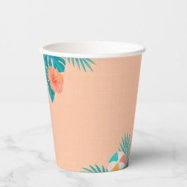 Moderne Sommer-Poolparty-Papierbecher Pappbecher
