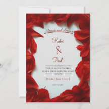Moderne Sommer-Rote Rosen Elegante Einladung zur H