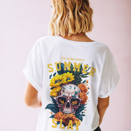 Moderne Sommerfamilie Urlaub Tropische Frauen T-Shirt