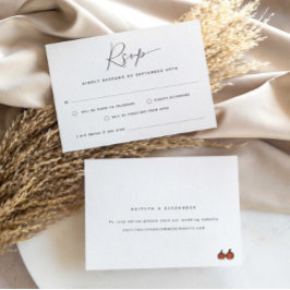 Moderne Song Request Wedding Response Card RSVP Karte