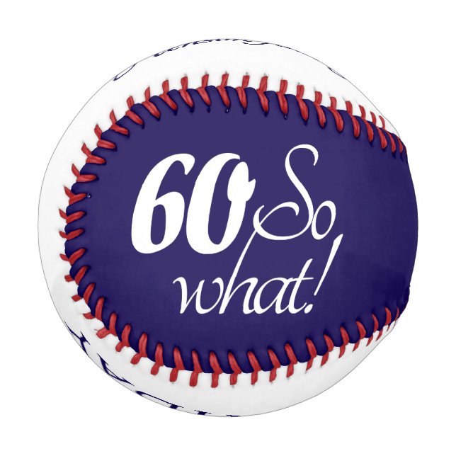 Moderne Sonne 60 So, was 60. Geburtstag Baseball (Vorderseite Links)