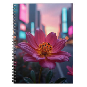 Moderne Sonnenaufgangsblüte Notizblock