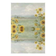 Moderne Sonnenblume Aquarell & personalisiertes Bi