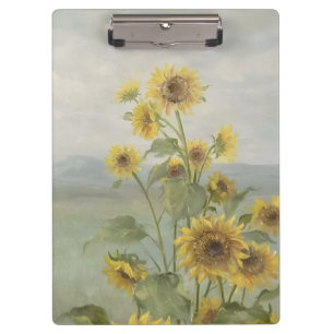 Moderne Sonnenblume Aquarell & personalisiertes Bi Klemmbrett