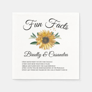 Moderne Sonnenblume Chic Typografy Wedding Fun Fak Serviette