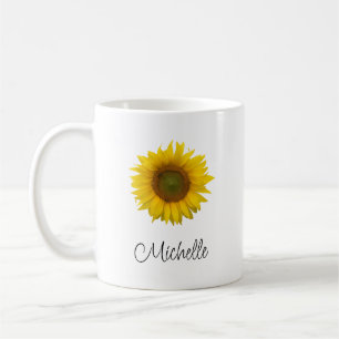 Moderne Sonnenblume Rustikale Blüte Kaffeetasse