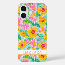 Moderne Sonnenblumen-Malerei monogrammiert