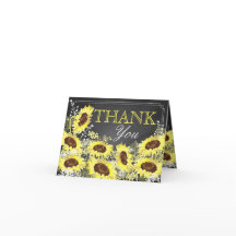 Moderne Sonnenblumen-Schultafel-Dankeschön