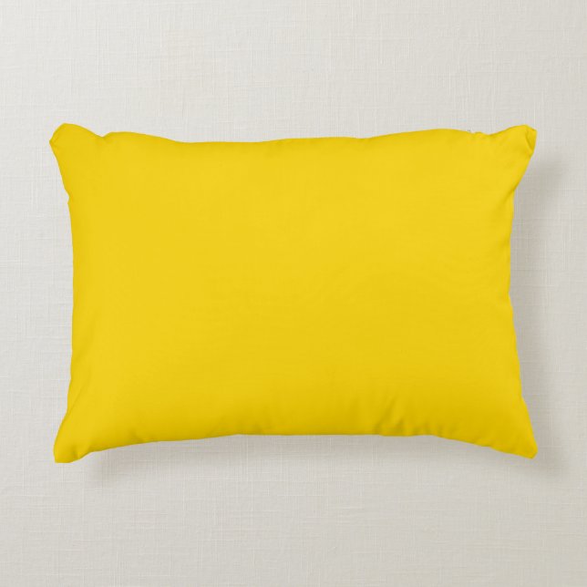 Moderne, sonnengelbe Schlichte Solid Color Dekokissen (Vorderseite)