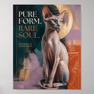 Moderne Sphynx-Katzengemälde Poster