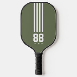 Moderne Spielername Age Stripes Green Geburtstag Pickleball Schläger