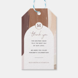 Moderne Spikatour Terracotta | Hochzeit Danke Geschenkanhänger