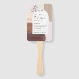 Moderne Spikatour Terracotta | Hochzeitsprogramm Fächer