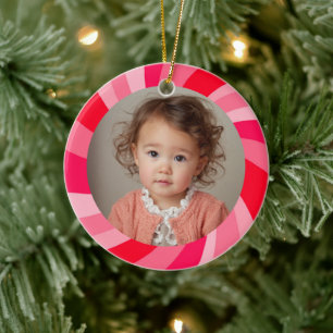 Moderne Spirale FROHE WEIHNACHTEN INDIVIDUELLES FO Keramik Ornament