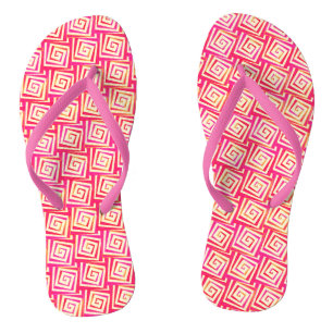 Moderne Spiralen aus dem Mittelalter - Korallenros Flip Flops