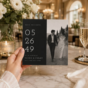 Moderne Split-Layout-Karte zum Speichern des Datum Save The Date