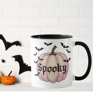 Moderne Spooky Pink Pumpkin Tasse