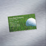 Moderne Sport Golf Thema Magnetische Visitenkarten Magnetische Visitenkarte<br><div class="desc">Einfache, vom Golf bearbeitbare magnetische Visitenkarten mit einem nahen grafischen Hintergrundbild eines Golfballs im Gras und einem organisierten Layout können Sie online für die Golfindustrie anpassen, einschließlich, aber nicht beschränkt auf Golfunterricht, Klasse, Material, Website oder Werbung. Als Visitenkarte konzipiert, können Sie Ihre Nummer an Kunden ausgeben, um sie praktisch behalten....</div>
