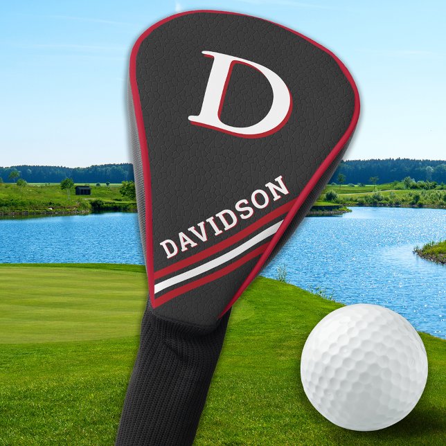 Moderne sportliche personalisierte Monogramm-Golfe Golf Headcover (Von Creator hochgeladen)