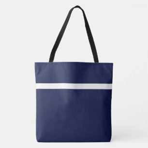 Moderne sportliche weiße Akzentstreifen auf Navybl Tasche