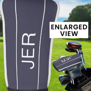 Moderne Sportmonogramm Blaue Classic Club Golf Headcover