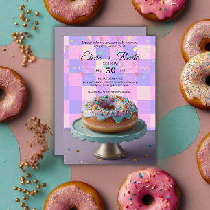 Moderne Sprinklen aus Donut Scheckkartoffeln Babyd Einladung