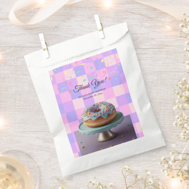 Moderne Sprinklen aus Donut Scheckkartoffeln Babyd Geschenktütchen (Ausgeschnitten)