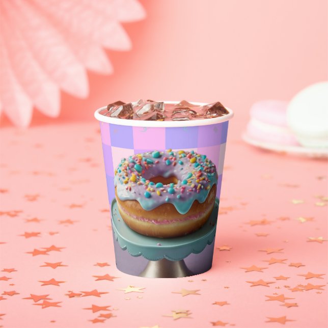 Moderne Sprinklen aus Donut Scheckkartoffeln Babyd Pappbecher (Insitu)