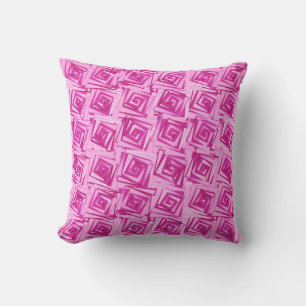 Moderne Square Spirals, Orchid und Violet Kissen