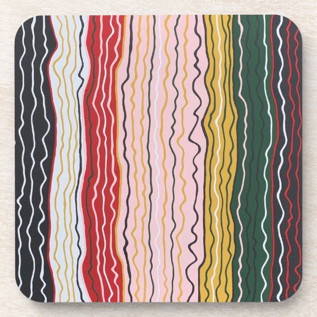 Moderne Squiggles 2 Set mit 6 Untersetzer (Vorderseite)