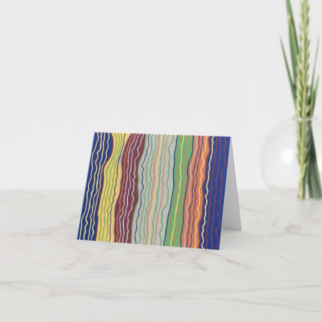 Moderne Squiggles 3 Blank Note Card Karte (Vorderseite)