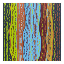 Moderne Squiggles 4 Perfect Poster
