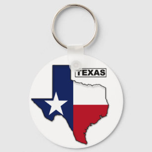 Moderne Staat Kontur Texas Flag Schlüsselanhänger