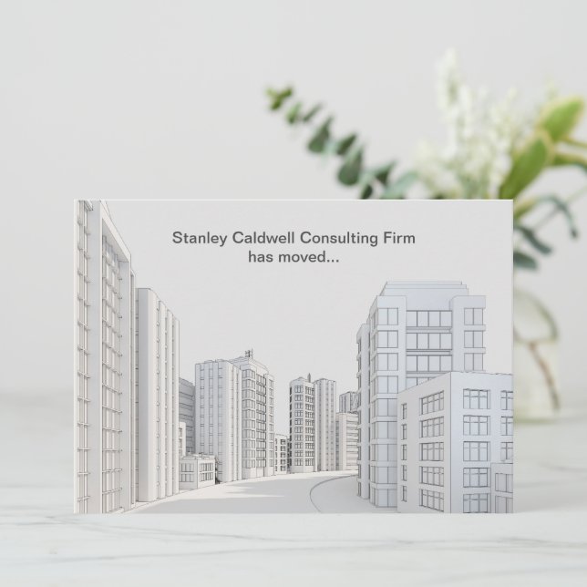 Moderne Stadtarchitektur - Individuelle Geschäftse Ankündigung (Stehend Vorderseite)