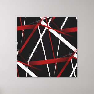 Moderne städtische Geometrie in Schwarz, Weiß und  Leinwanddruck