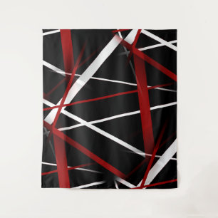 Moderne städtische Geometrie in Schwarz, Weiß und Wandteppich