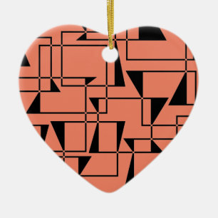 Moderne, städtische, kühne, coole geometrische Mus Keramik Ornament