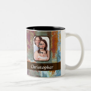 Moderne städtische Not leidende Grunge Zweifarbige Tasse