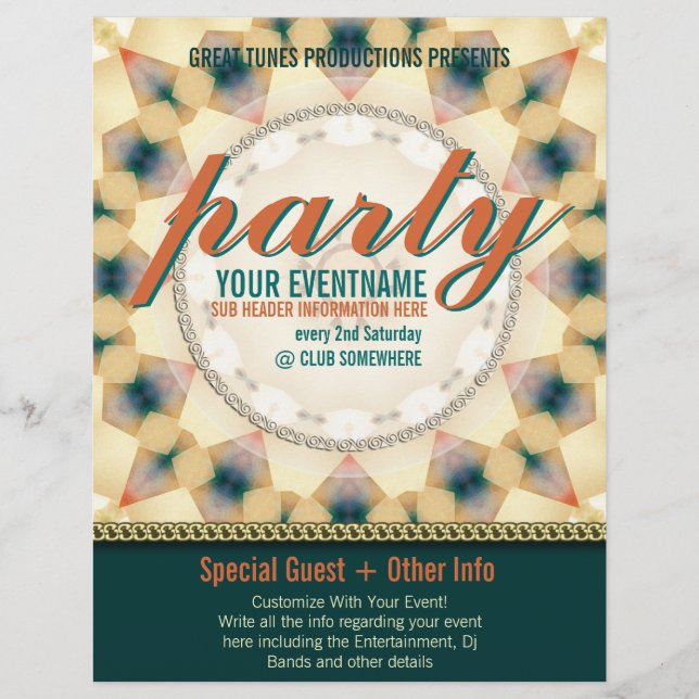 Moderne Stamm Sunshine Ready Made Party Flyer (Vorne)