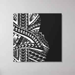 Moderne Stammes- Leinwandkunst in der samoaischen Leinwanddruck