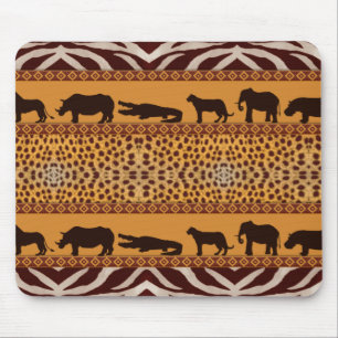 Moderne Stammesmuster Afrikanischer Gepard Tierpri Mousepad