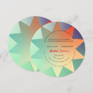 Moderne Starburst-Brautjungfer-Einladung – Colorf Einladung