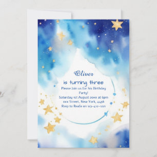 Moderne Stardust Custom Birthday Einladung