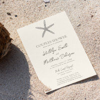 Moderne Starfish Beach Ocean Wedding Couples Dusch