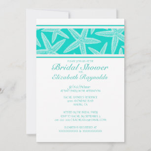 Moderne Starfish Bridal Dusche Einladungen