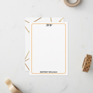 Moderne Stationery für geometrische Linien Mitteilungskarte