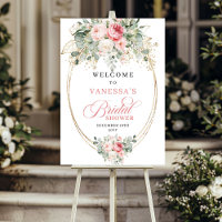 Moderne staubige rosa florale minimalistische Brau
